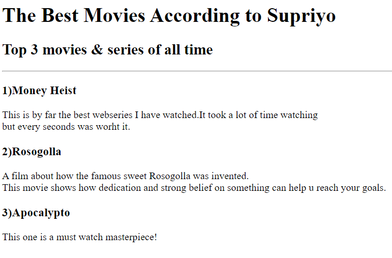 movie ranking project preview